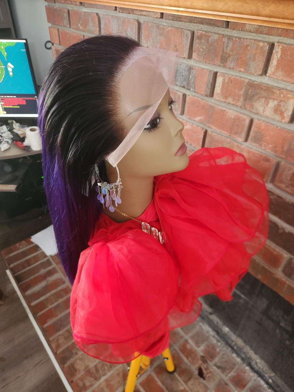 Premium Purple Ombre Lace Front Wig - Human Hair